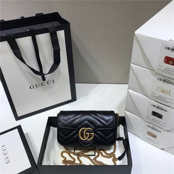 TÚI Gucci GG marmont super mini bag black Top Quality