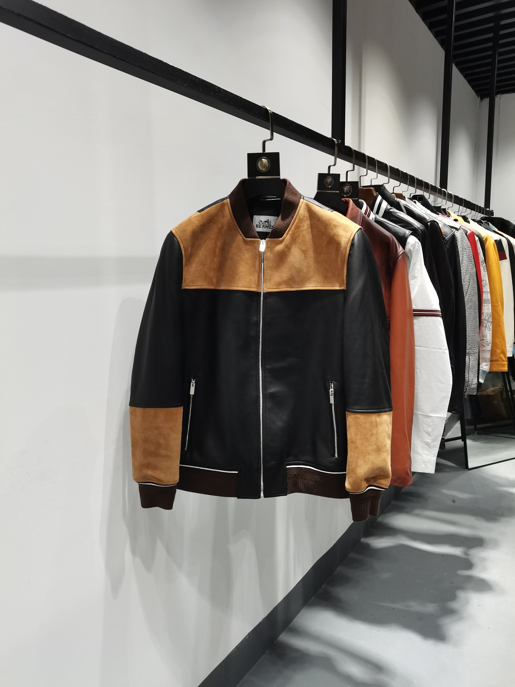 ÁO HERMES LEATHER JACKET