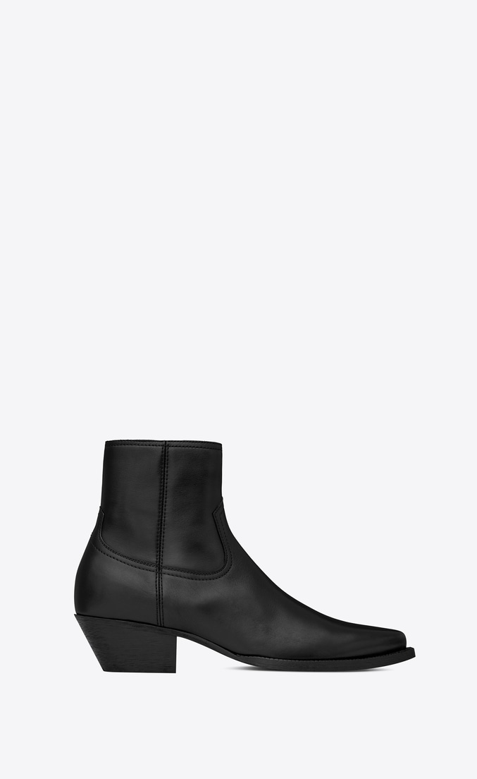 GIÀY SAINT LAURENT LUKAS BOOTS IN LEATHER