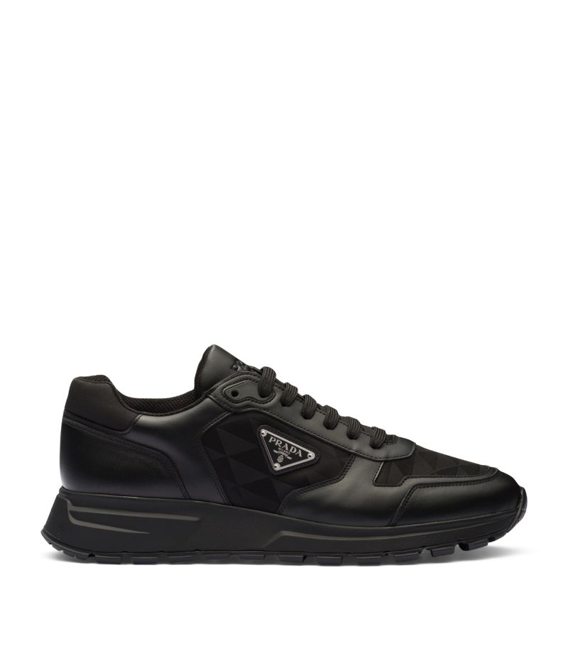 GIÀY PRADA Leather and Re-Nylon Sneakers