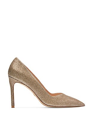 GIÀY STUART WEITZMAN AVA SLINGBACK GOLD PUMP