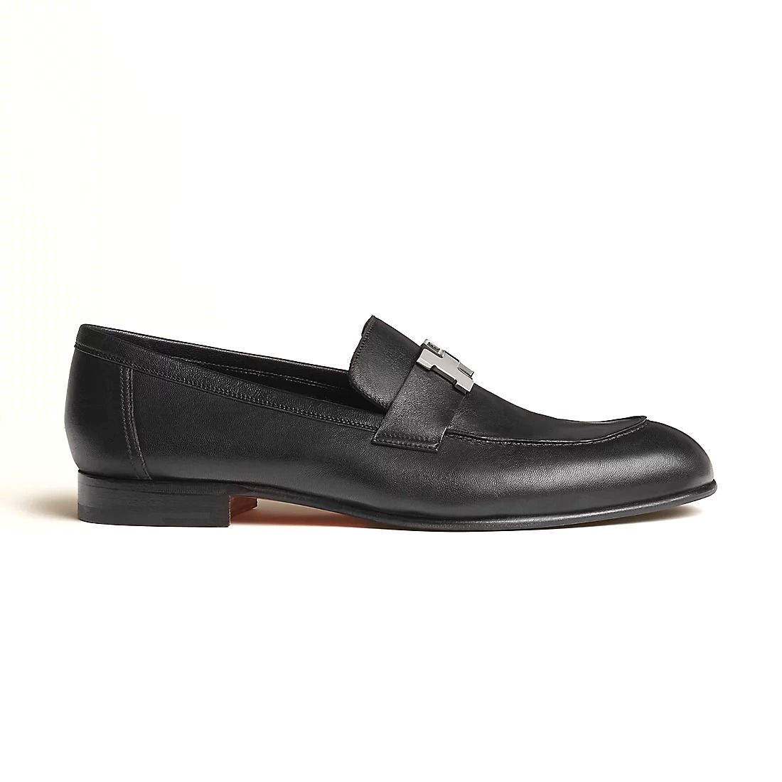 GIÀY HERMES PARIS LOAFER COWHIDE LEATHER BLACK SS2022