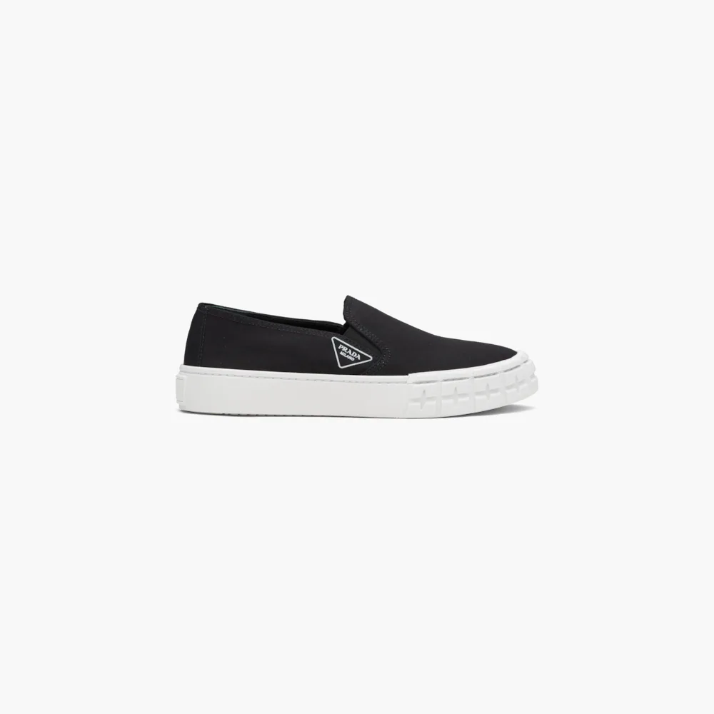 GIÀY PRADA Cotton gabardine Wheel slip-ons