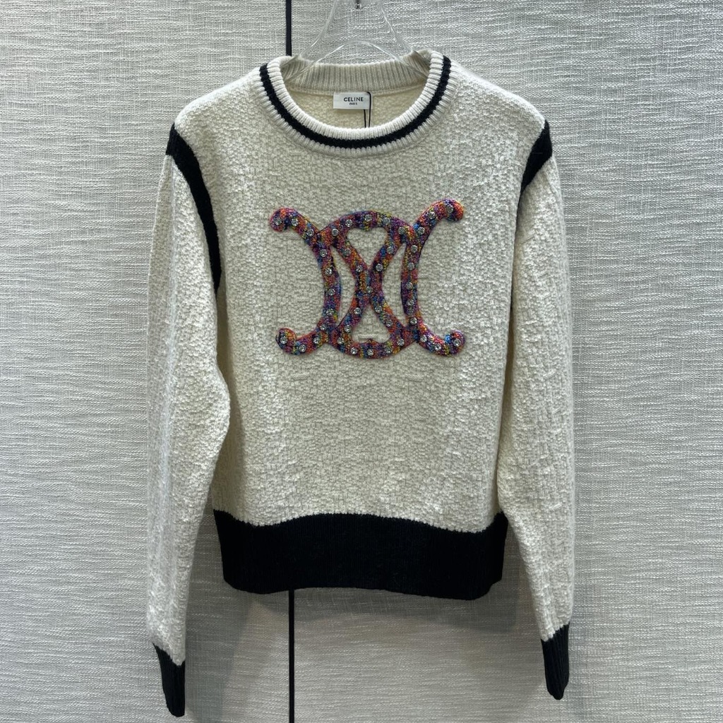 ÁO CELINE Logo  Arc de Triomphe Sweater