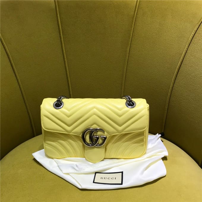 TÚI Gucci GG marmont small shoulder bag yellow Top Quality