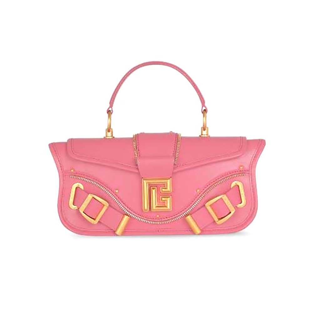 TÚI Balmain Women Blaze Clutch Bag in Smooth Leather-Pink