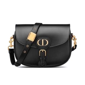 TÚI Dior Women Medium Dior Bobby Bag Denim Box Calfskin-Black Top Quality