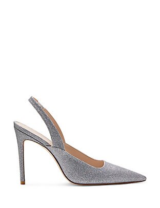 GIÀY STUART WEITZMAN AVA SLINGBACK SILVER PUMP