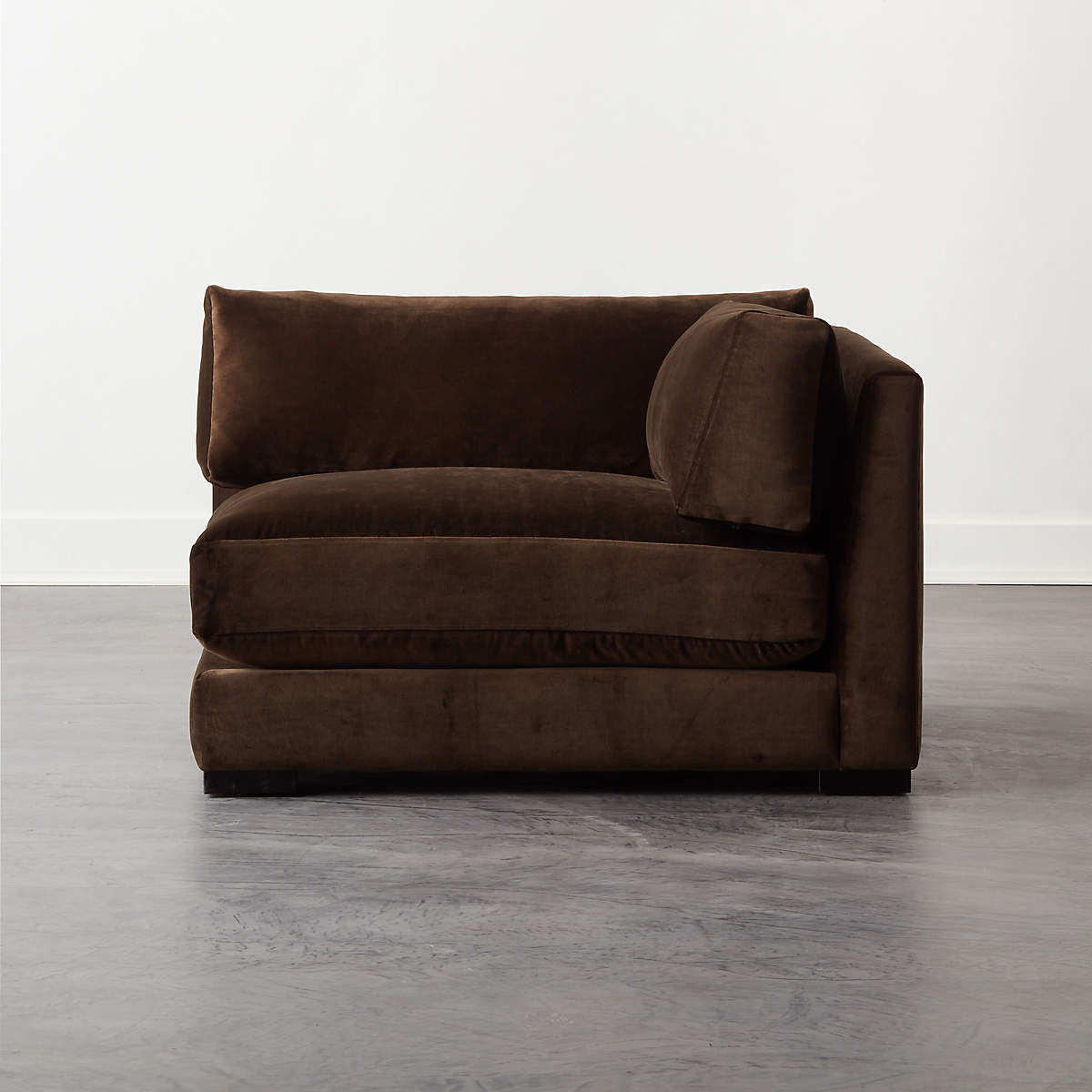 SOFA NỈ ESPRESSO VELVET CORNER CHAIR