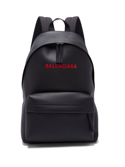 BALO BALENCIAGA  Everyday logo-print leather backpack