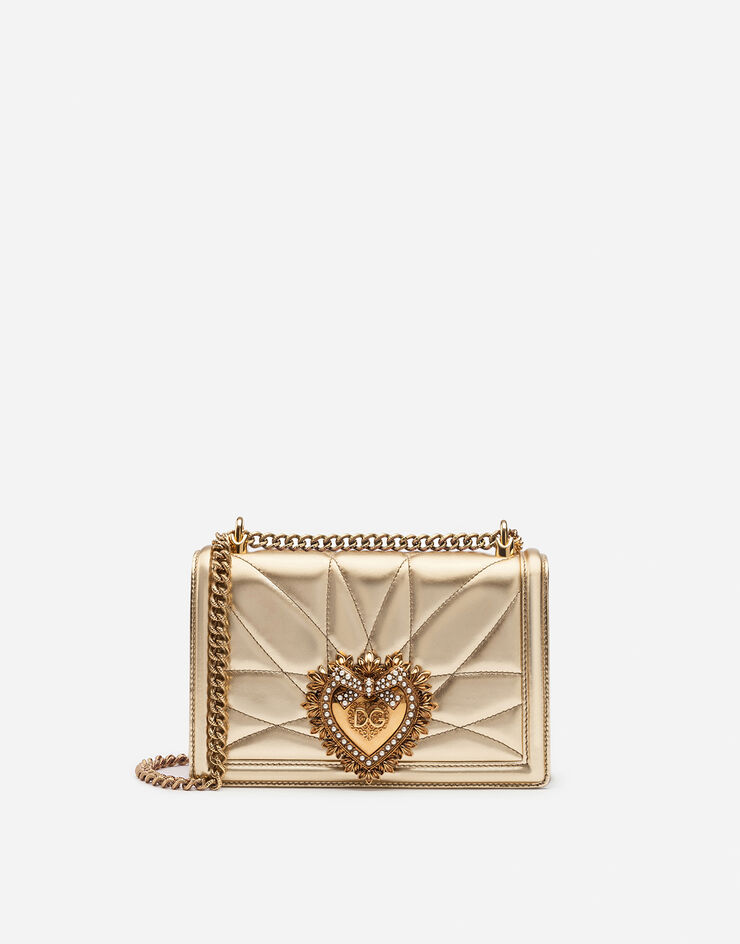 TÚI DOLCE & GABBANA Medium Devotion bag in quilted nappa mordoré