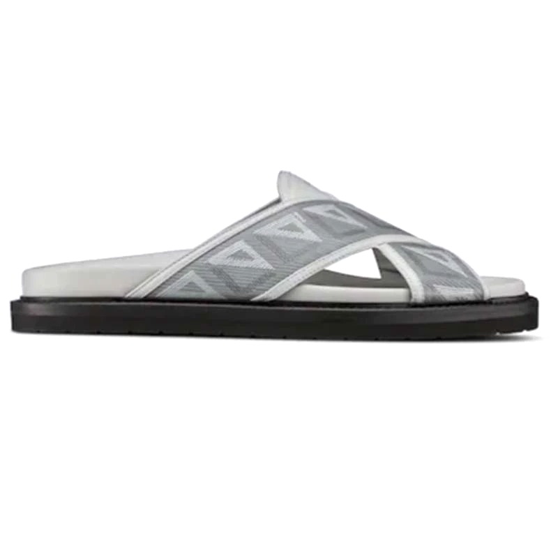 GIÀY DIOR Unisex CD Shoes Aqua Sandal Dior Gray CD Diamond Canvas