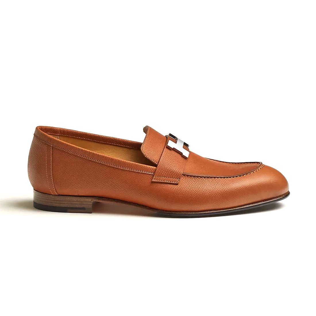 GIÀY HERMES PARIS LOAFER EPSOM LEATHER BROWN SS2022