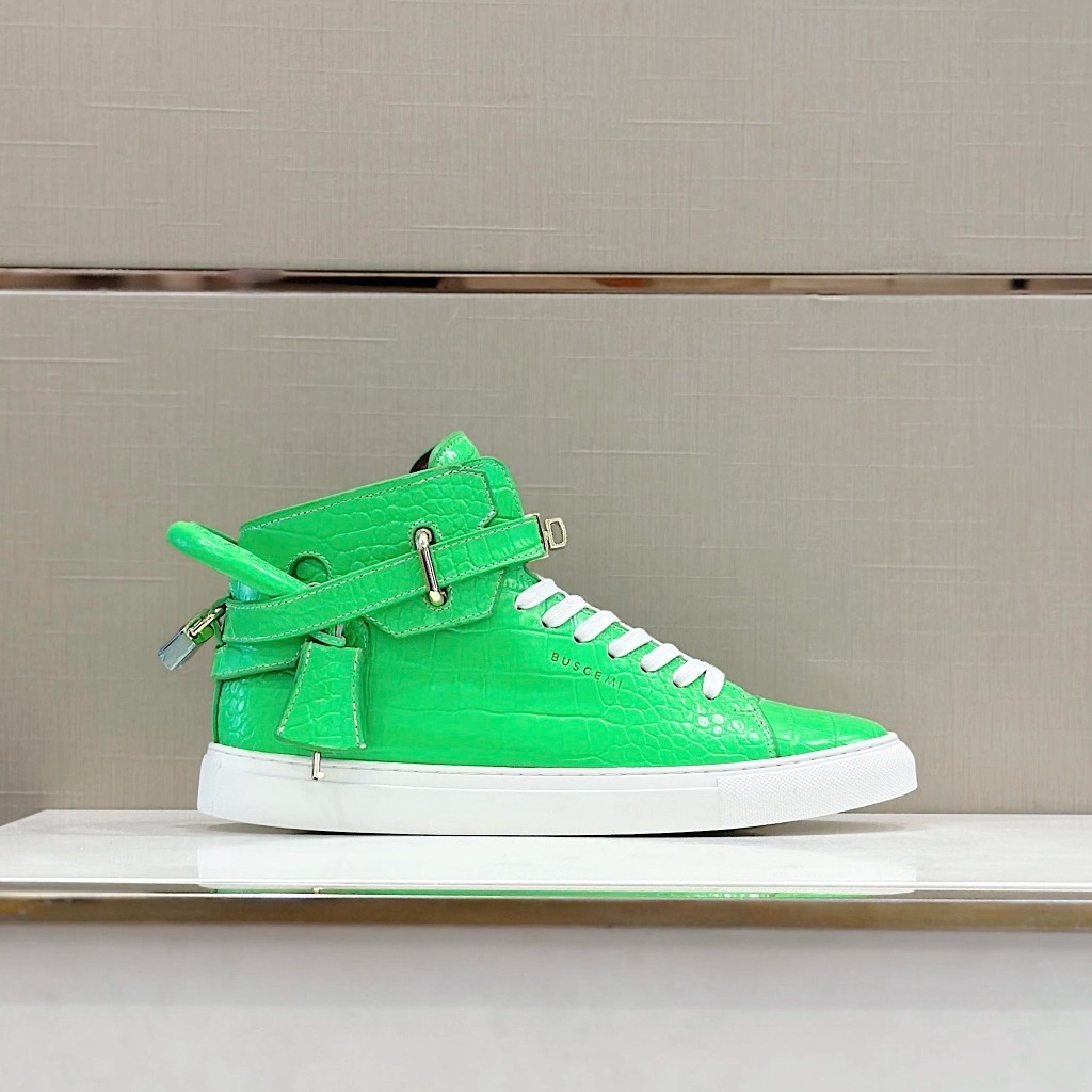 GIÀY BUSCEMI GREEN HIGH TOP SHOES AAA