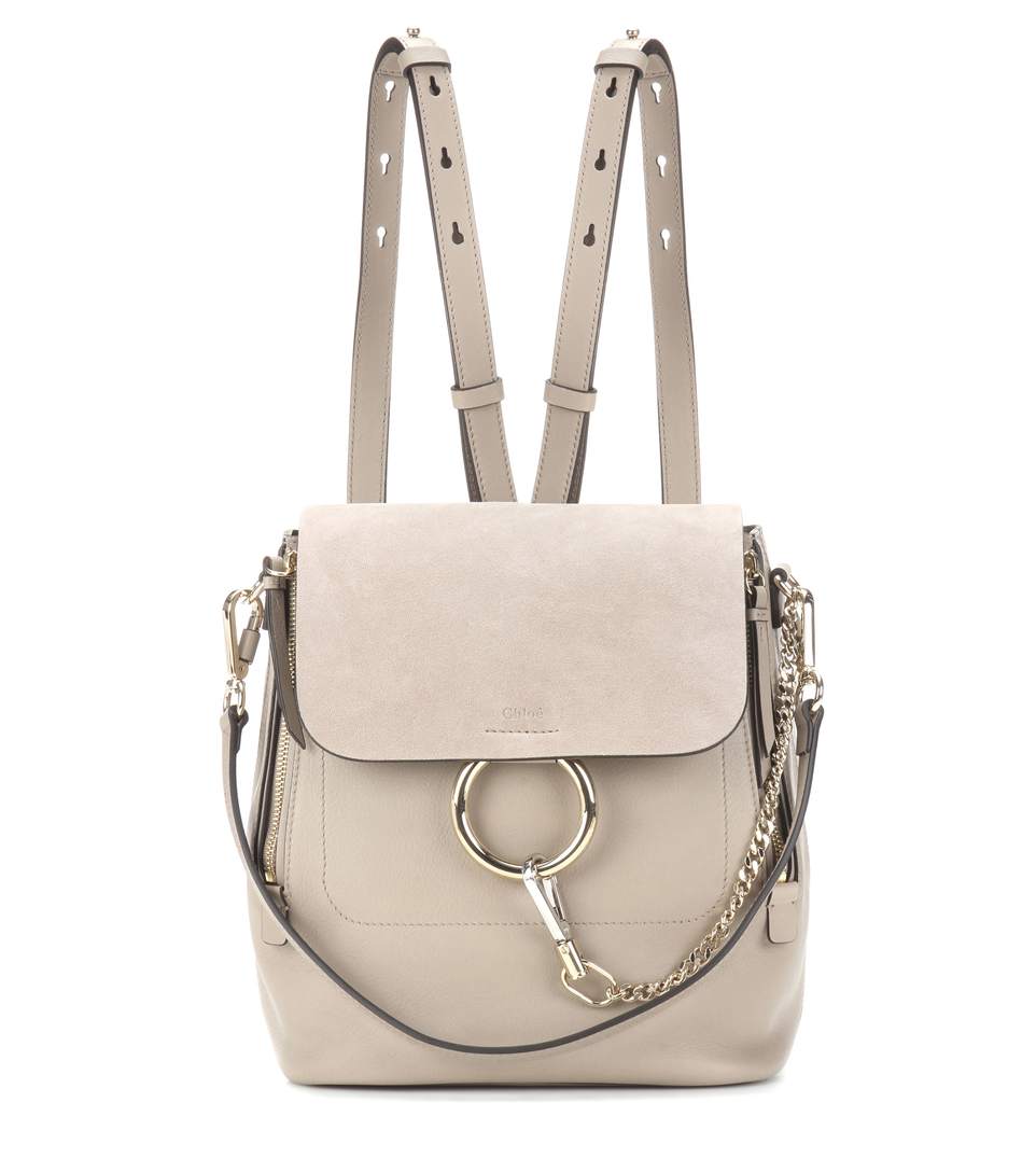 BALO CHLOÉ Faye leather and suede backpack