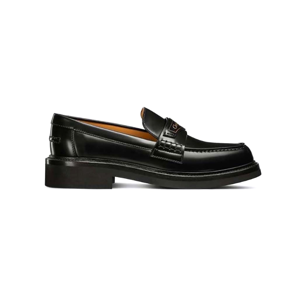 GIÀY Dior Women Boy Loafer Black Brushed Calfskin