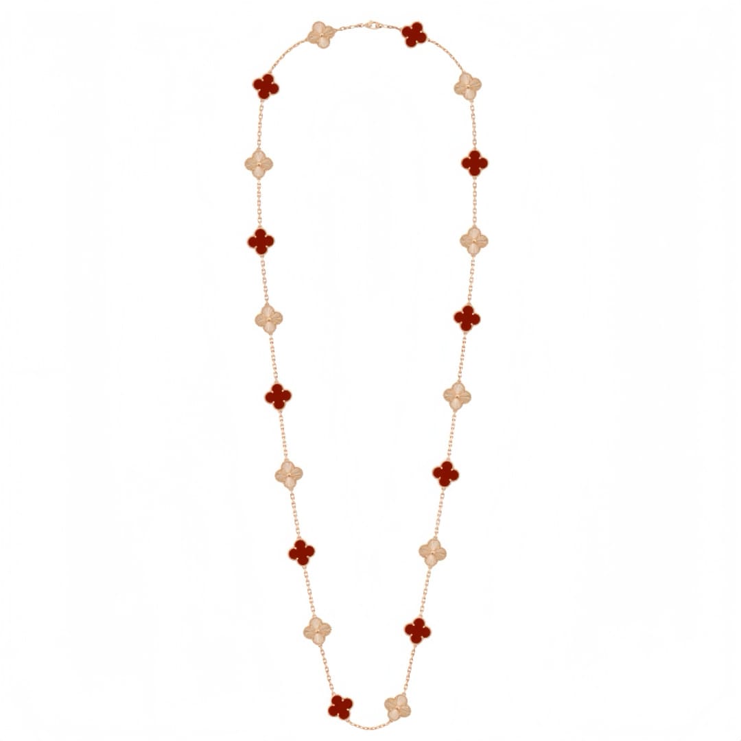 DÂY CHUYỀN VAN CLEEF & ARPELS PEARLS RED CARNELIAN LONG VERSION