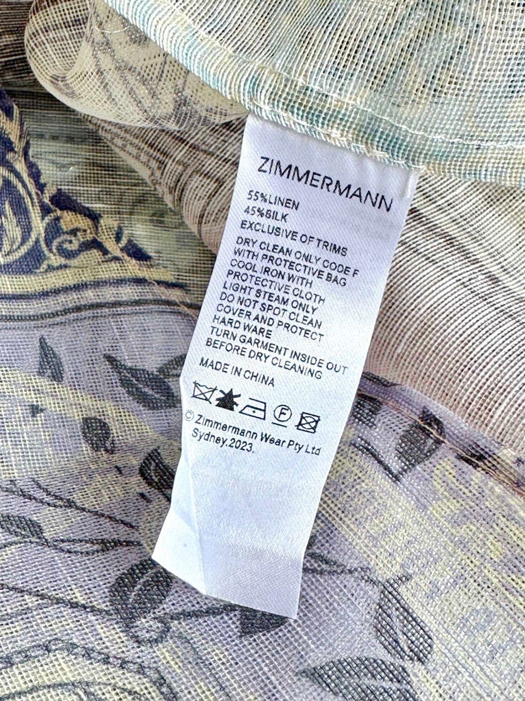 ÁO ZIMMERMANN Vintage Flower Long Sleeve Dress High Classy