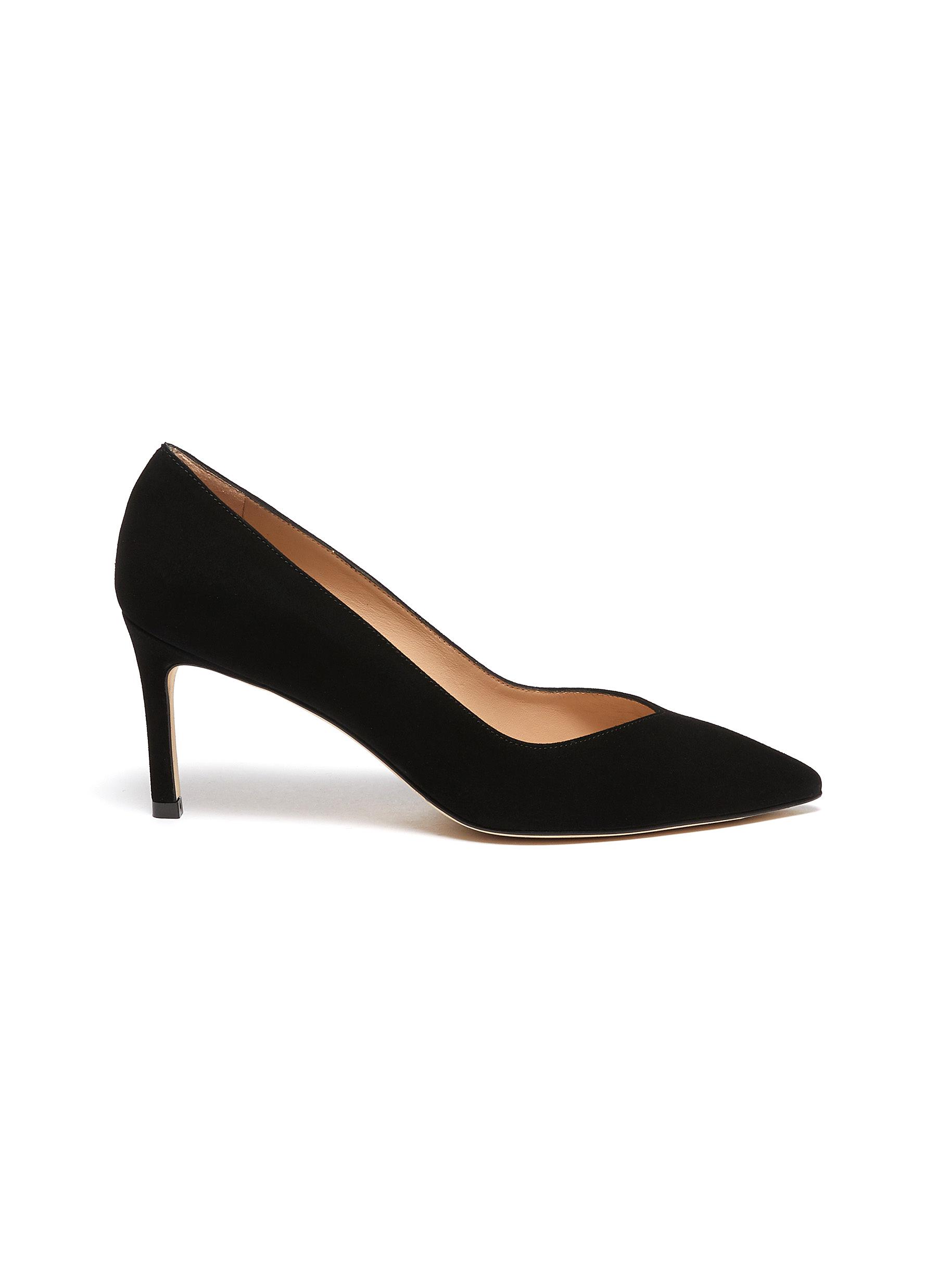 GIÀY STUART WEITZMAN ANNY' SWEETHEART VAMP SUEDE PUMPS