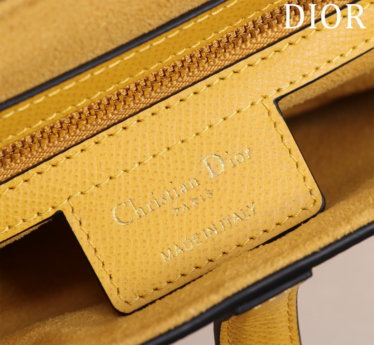 TÚI Dior Women Saddle bag in Calfskin-Yellow Top Quality