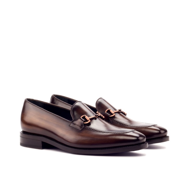 HENDERSON SHOES PERSONALIZATION BANY Patina Leather Horsebit HANDCRAFTED SHOES