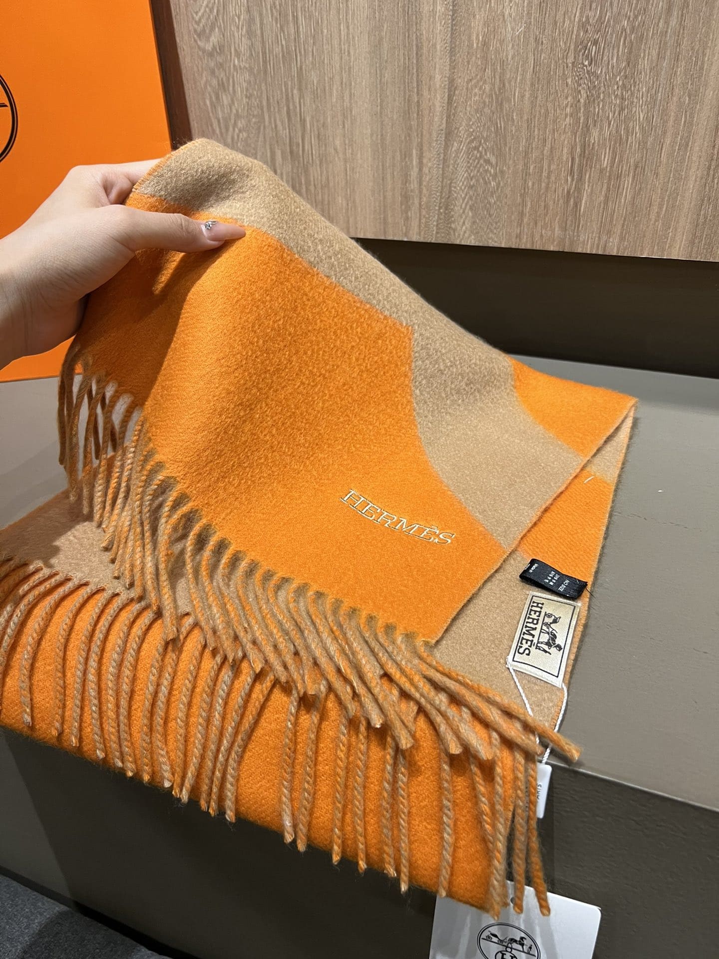 KHĂN HERMES cashmere scarf