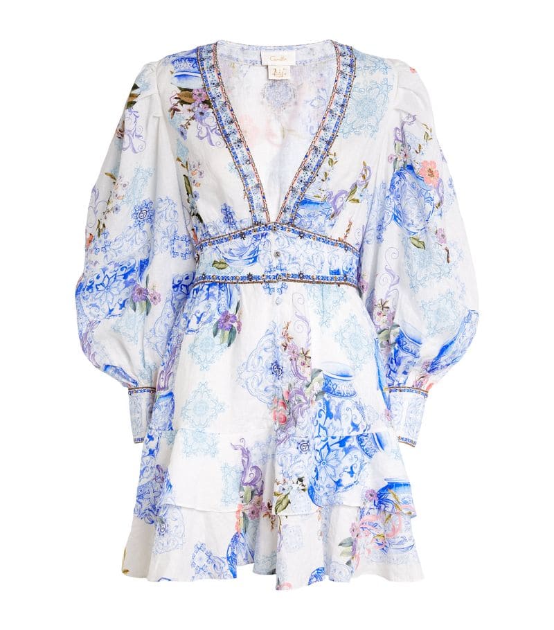 VÁY CAMILLA Silk Crystal-Embellished Maxi Dress