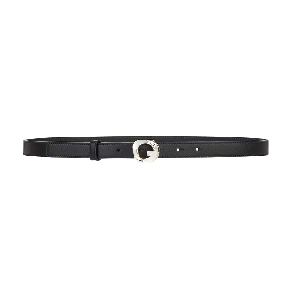 DÂY LƯNG Givenchy Women G Chain Buckle Thin Reversible Belt in Smooth Leather-Silver