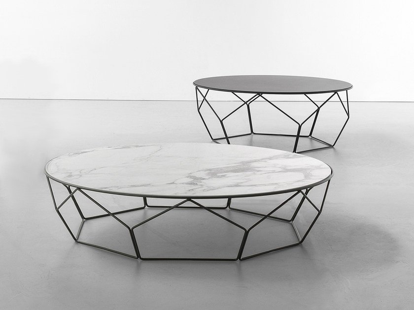 BÀN TRÀ VAN DER HAY Low round ceramic coffee table