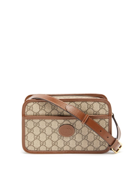 TÚI GUCCI GG-logo coated-canvas cross-body bag TÚI GUCCI GG-logo coated-canvas cross-body bag