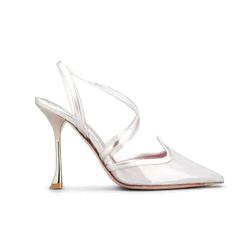 GIÀY Roger Vivier Women I Love Vivier Slingback Pumps in PVC-Silver