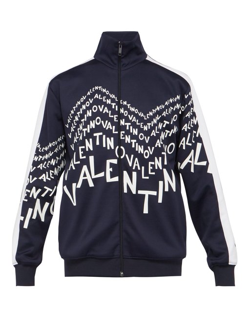 ÁO VALENTINO  Logo-print jersey track jacket