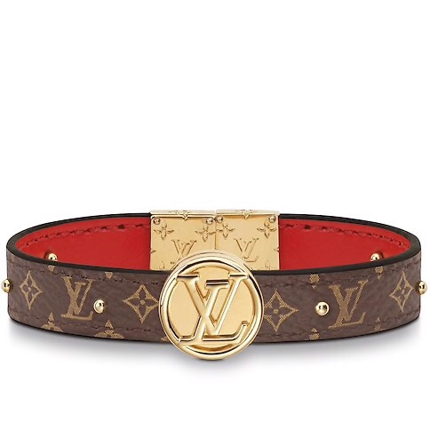 VÒNG TAY DA LOUIS VUITTON LV CIRCLE REVERSIBLE BRACELET