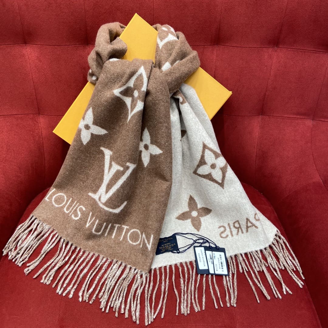 KHĂN Louis Vuitton Double-sided cashmere Scarf