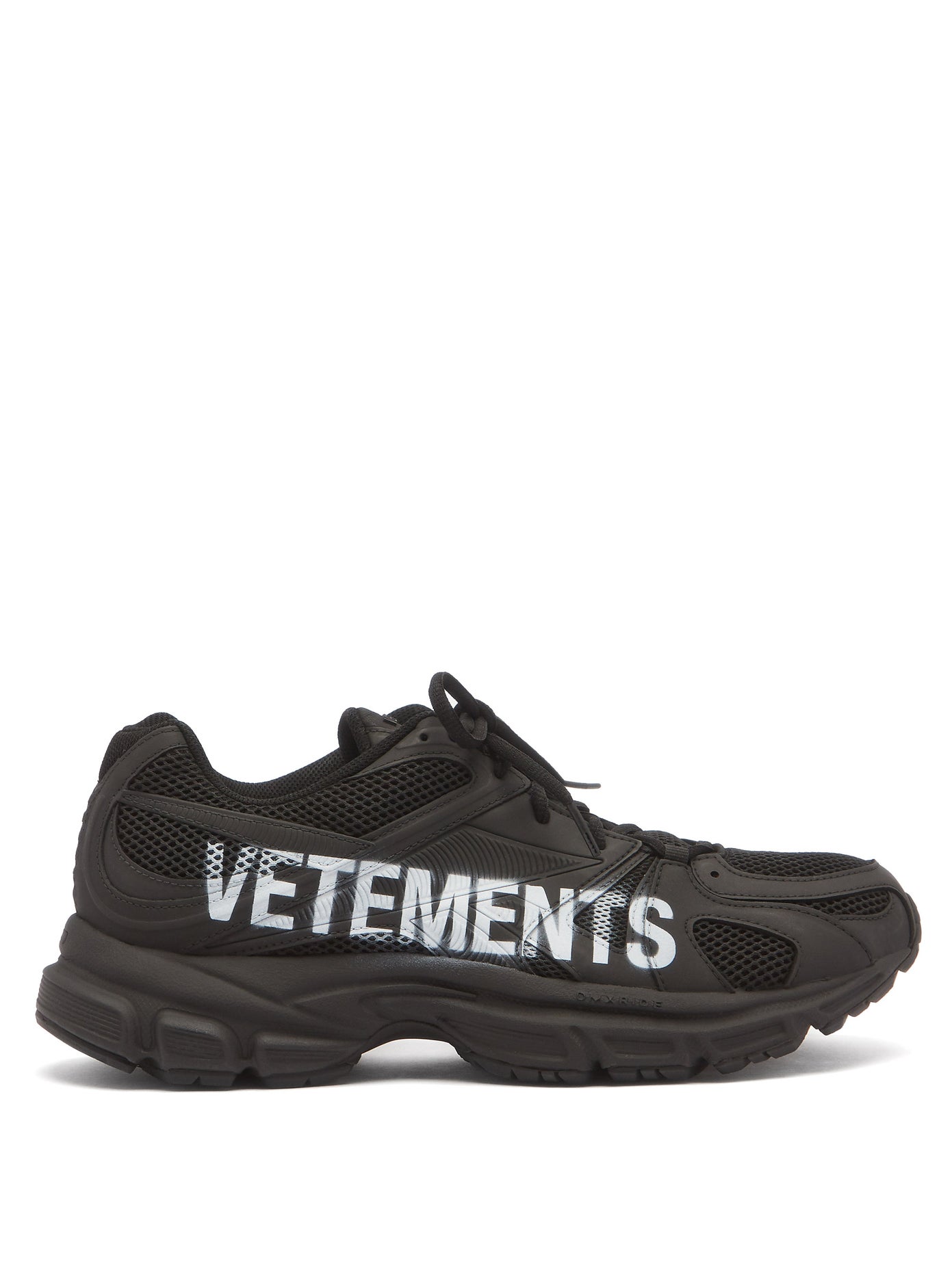 GIÀY VETEMENTS Logo-print mesh and rubber trainers