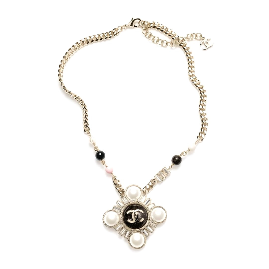 DÂY CHUYỀN CHANEL 25K DOUBLE CC CATWALK PEARLS AND ORNAMENT 26