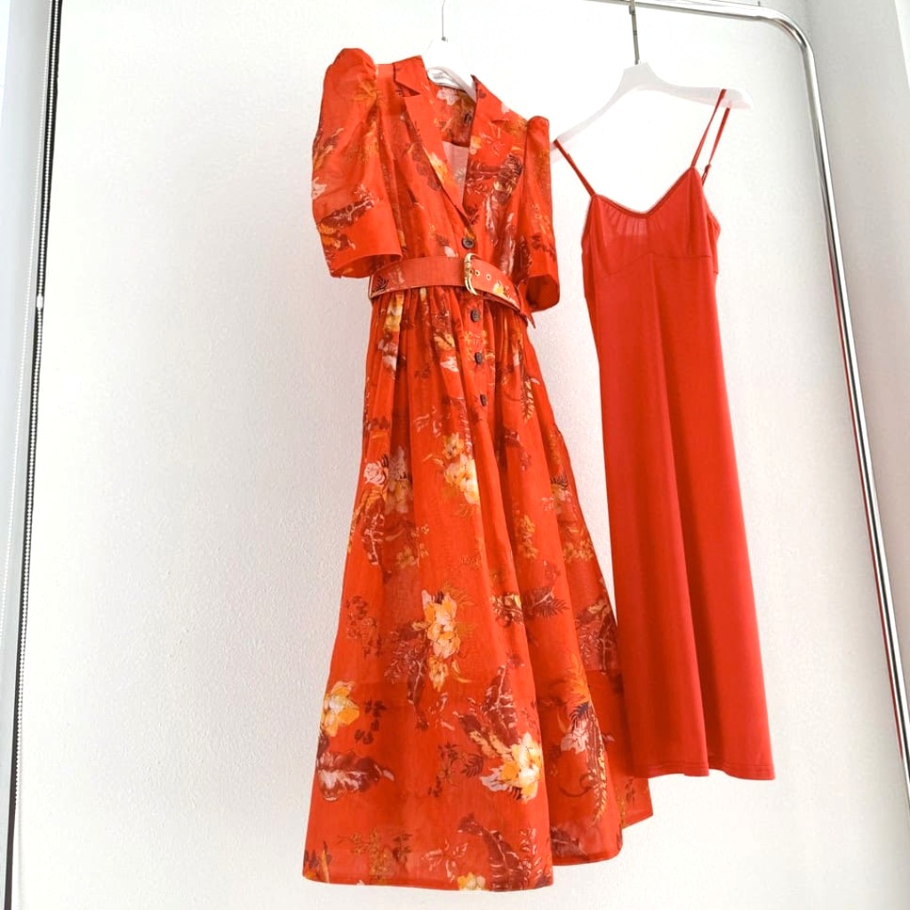 VÁY ZIMMERMANN LONG DRESS WITH FLOWER RED High Classy