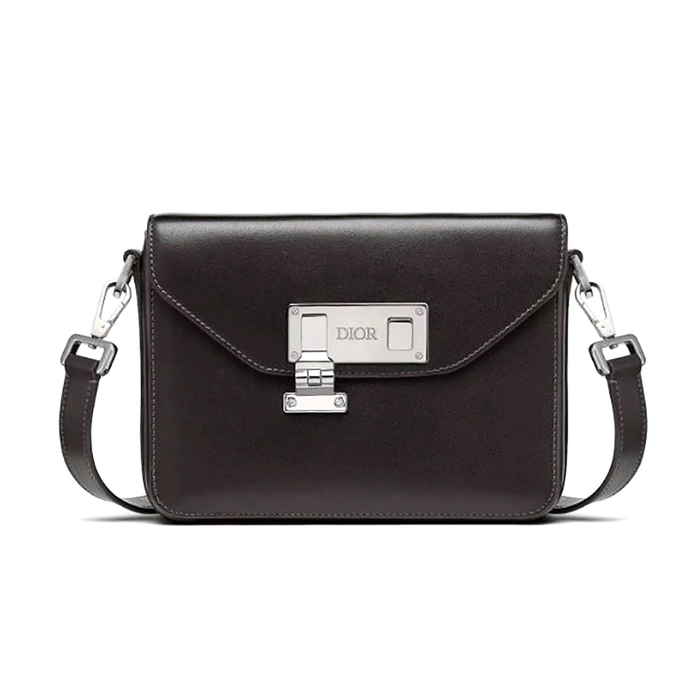 TÚI DIOR Messenger Pouch Black Smooth Calfskin