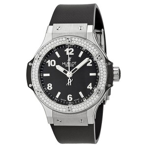 ĐỒNG HỒ HUBLOT Big Bang Black Dial Diamond Black Rubber MENS Watch