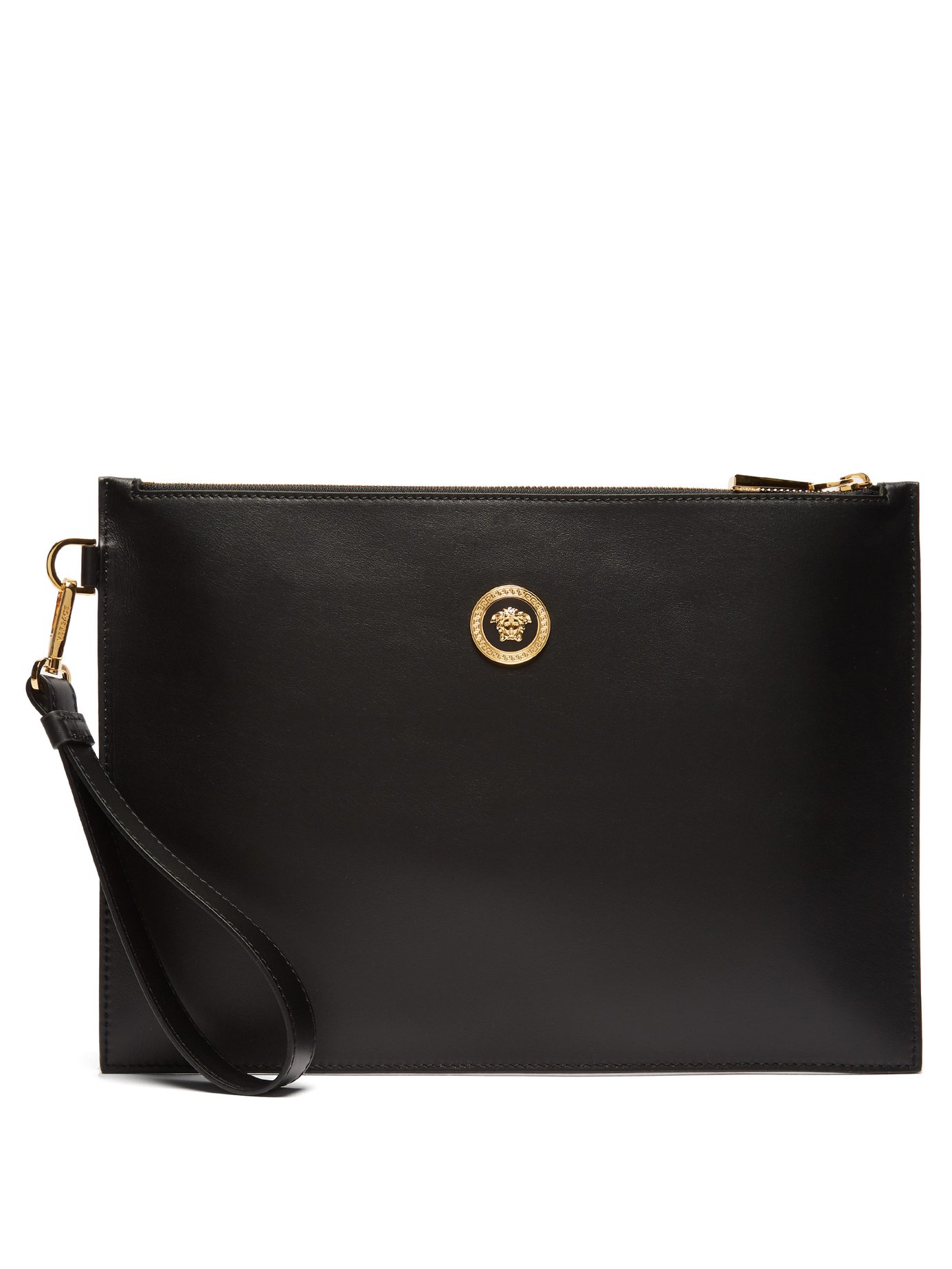 VÍ VERSACE  Medusa-plaque leather pouch