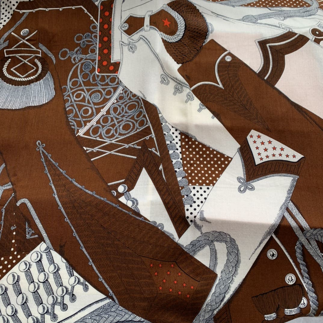 KHĂN HERMES H Family cashmere scarf