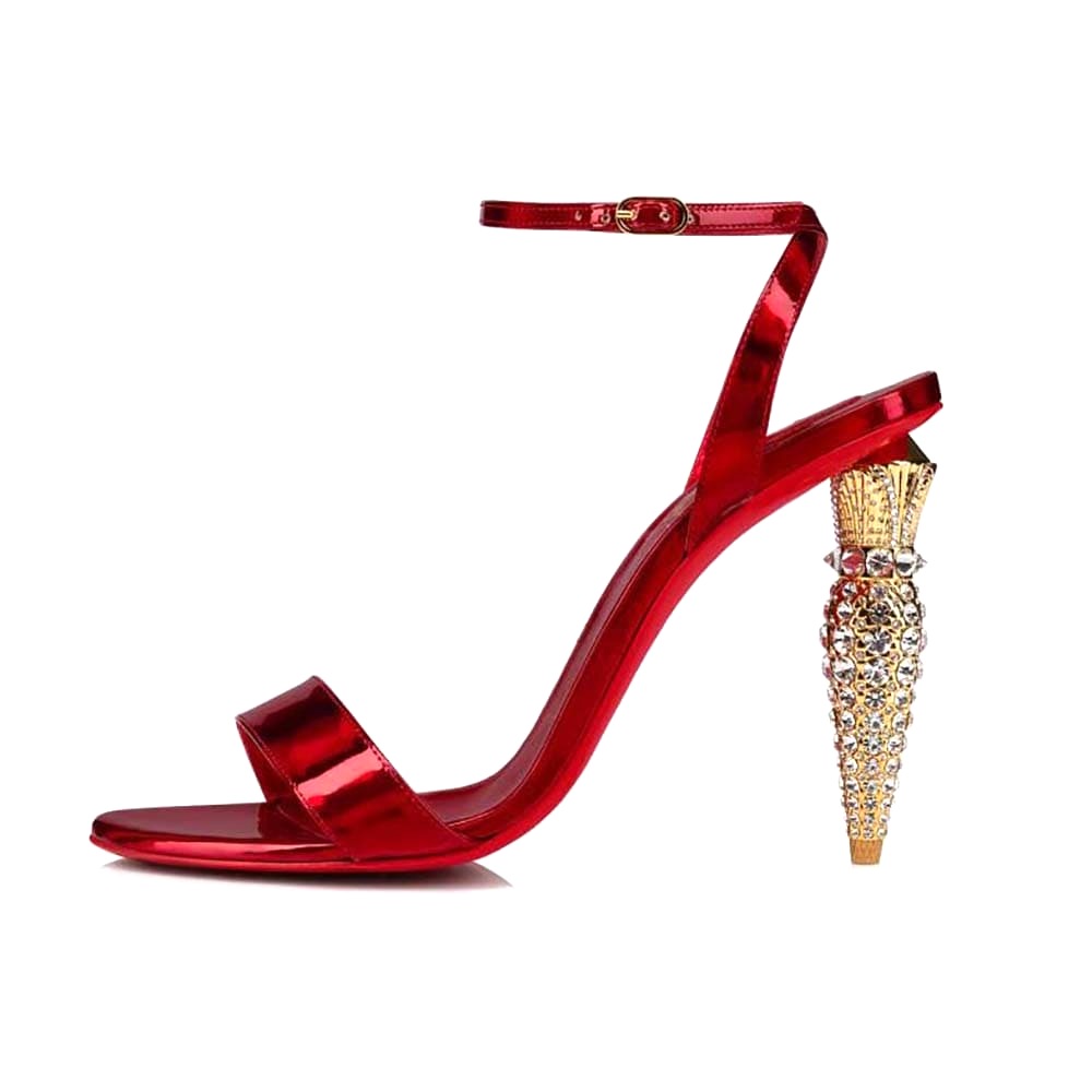 GIÀY Christian Louboutin Women Lipstrass Queen 100 mm Heel Height-Red