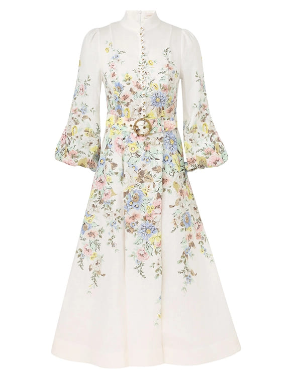 VÁY ZIMMERMANN MATCHMAKER BUTTONED MIDI DRESS