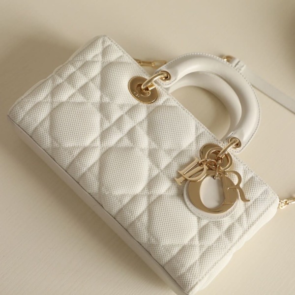 TÚI CHRISTIAN DIOR Lady D-Joy Bag Bright Mesh White