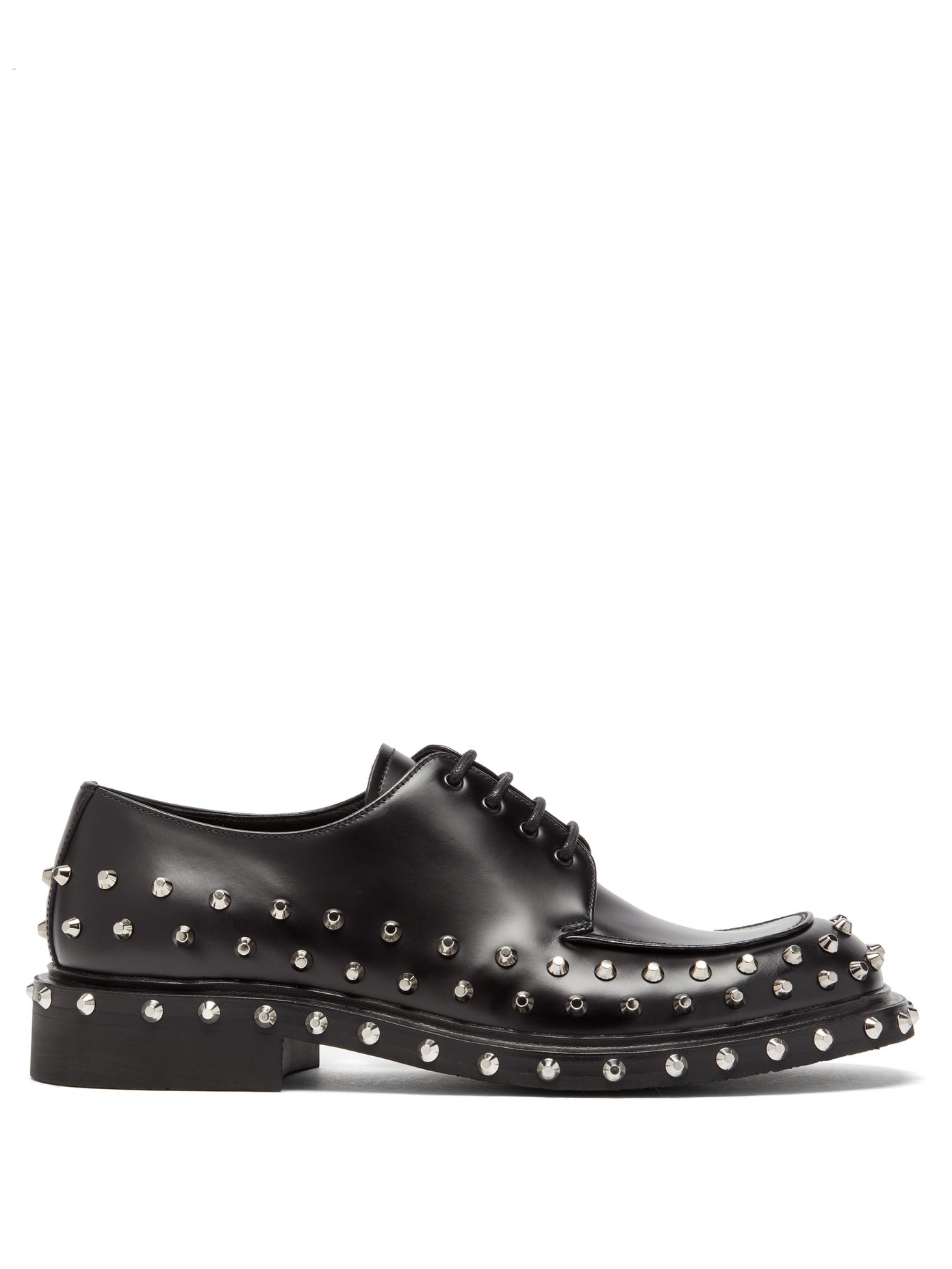 GIÀY PRADA Studded leather derby shoes