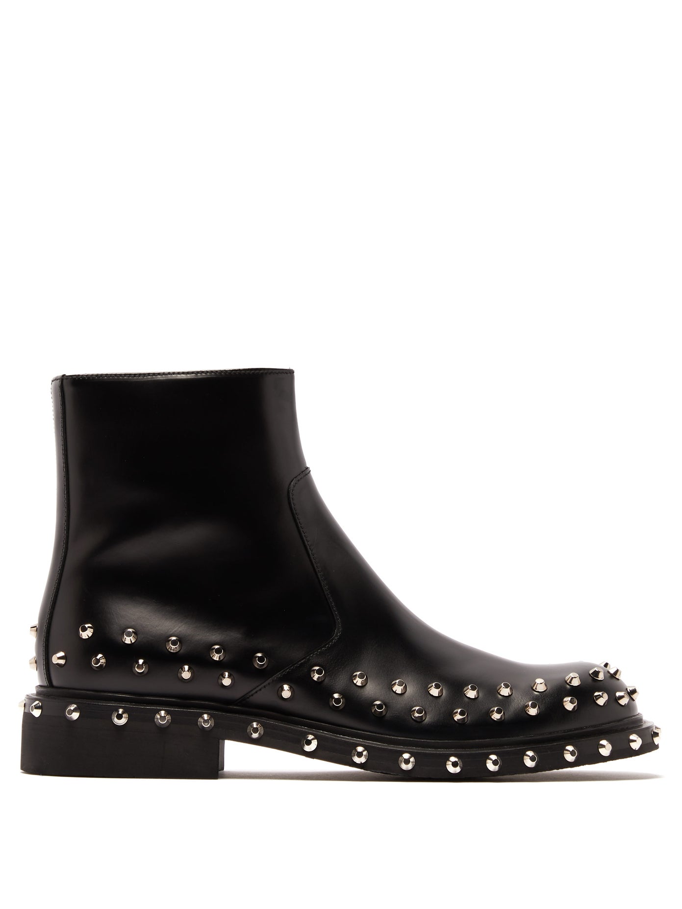 GIÀY PRADA  Studded leather ankle boots