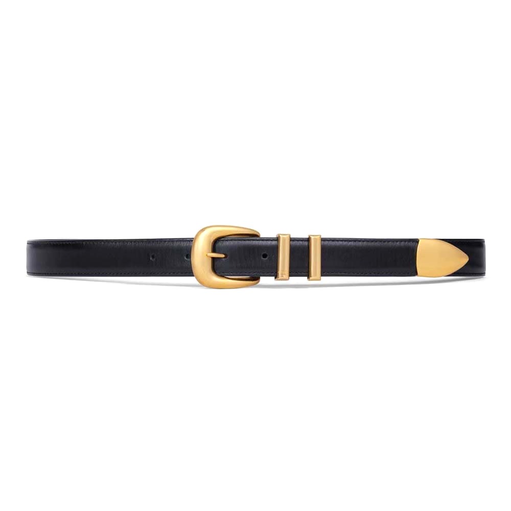 DÂY LƯNG Celine Women Medium Western Belt in Smooth Calfskin-Gold