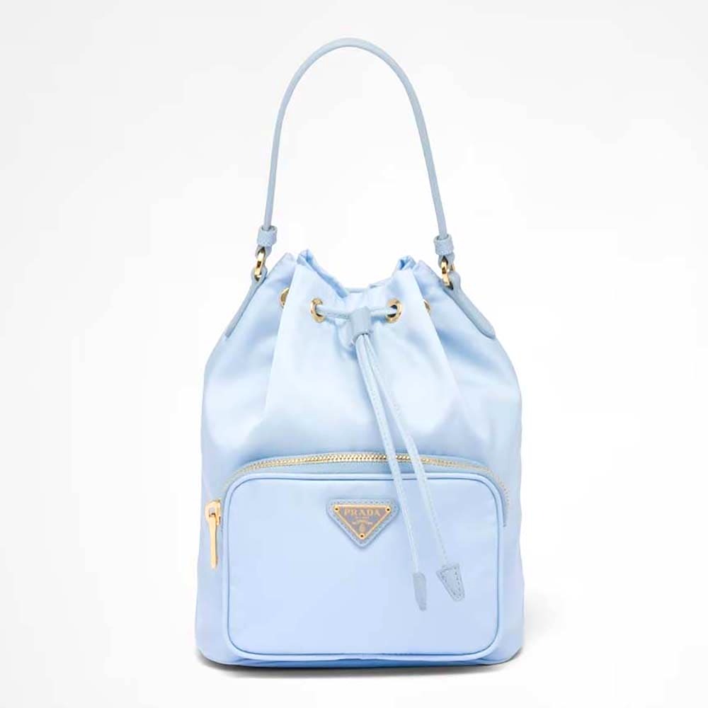 TÚI Prada Women Duet Re-Nylon Bucket Bag-Blue