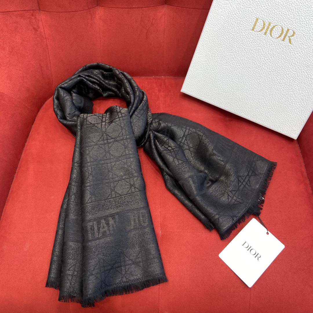 KHĂN Christian Dior Rattan gold wire shawl Scarf