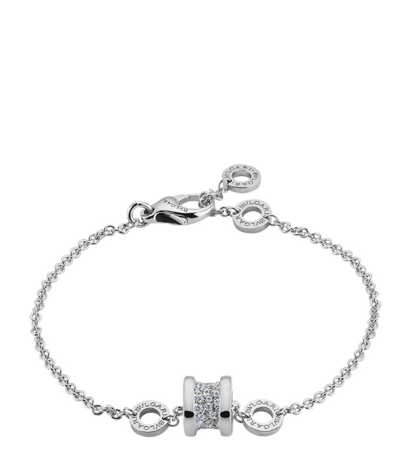 Vòng tay BVLGARI White Gold and Diamond B.zero1 Bracelet vàng trắng18K